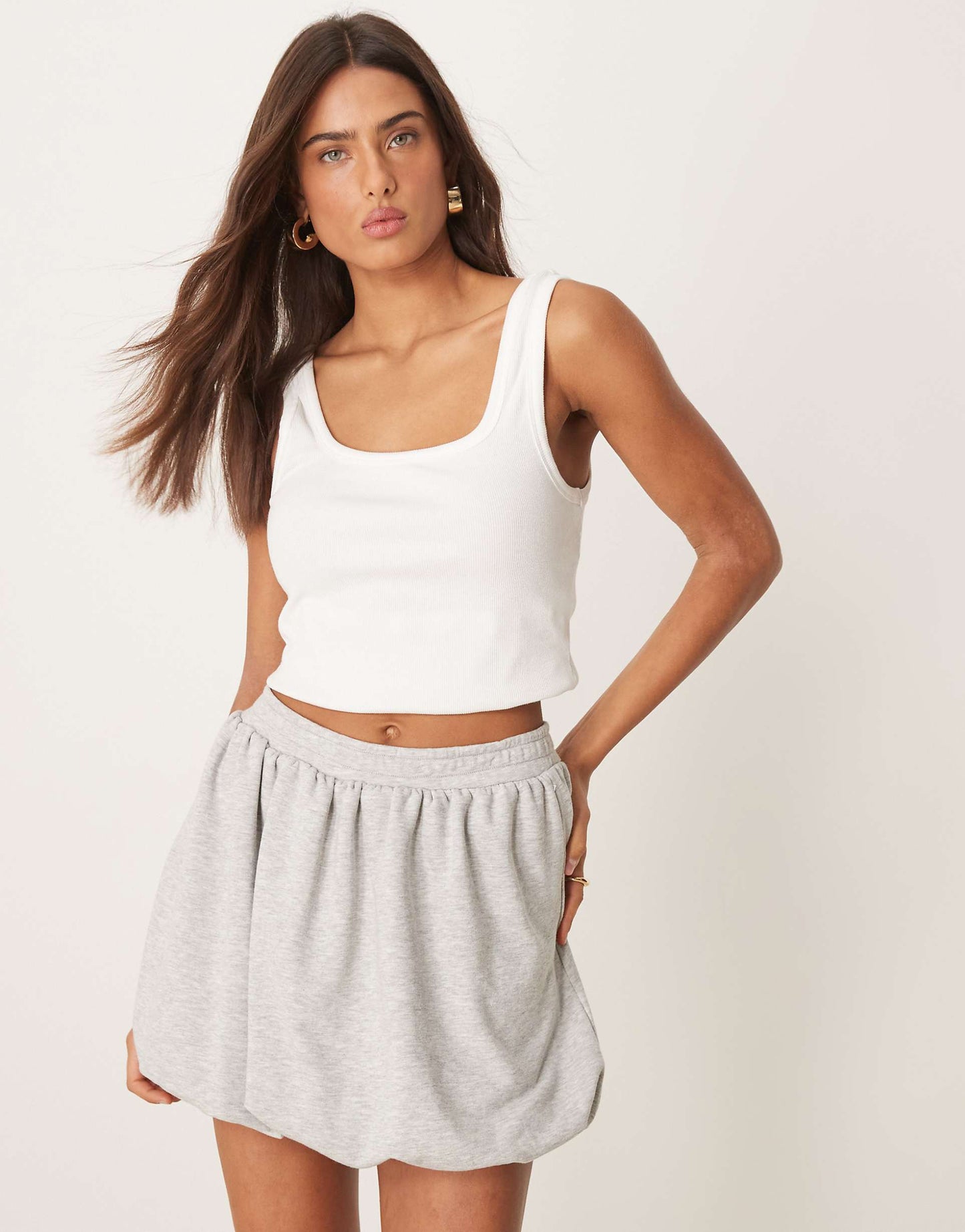 Jersey Puffball Mini Skirt