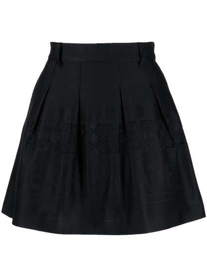 Embroidered Jacquard Mini Skirt