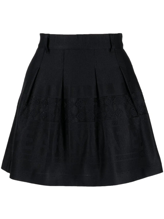 Embroidered Jacquard Mini Skirt