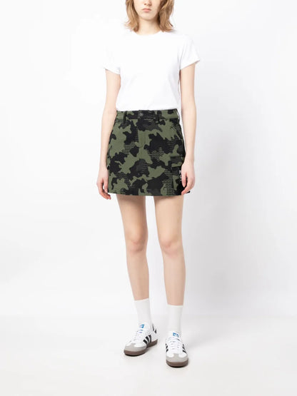 Camouflage-Print Mini Skirt
