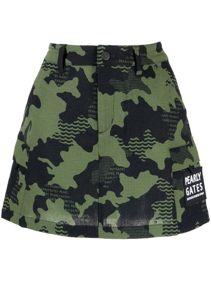 Camouflage-Print Mini Skirt