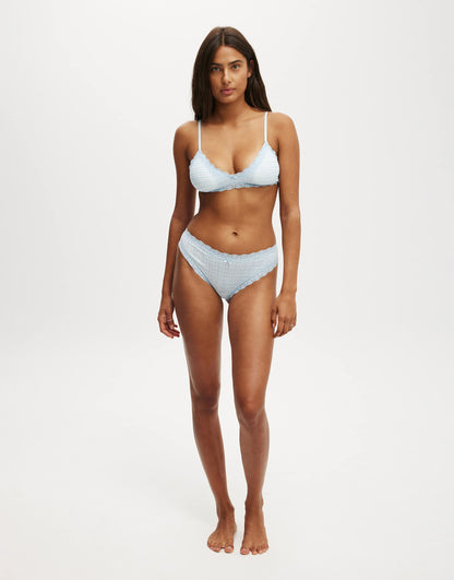 Cotton Lace Triangle Padded Bralette
