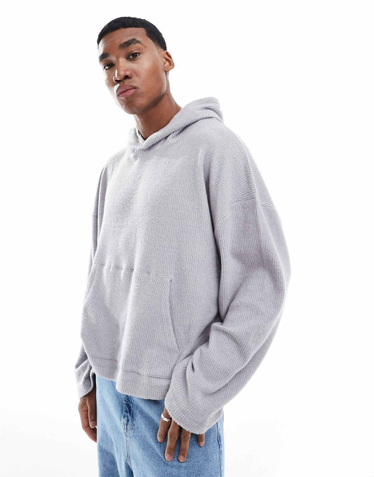 Oversized  Hoodie With Fixed Hem