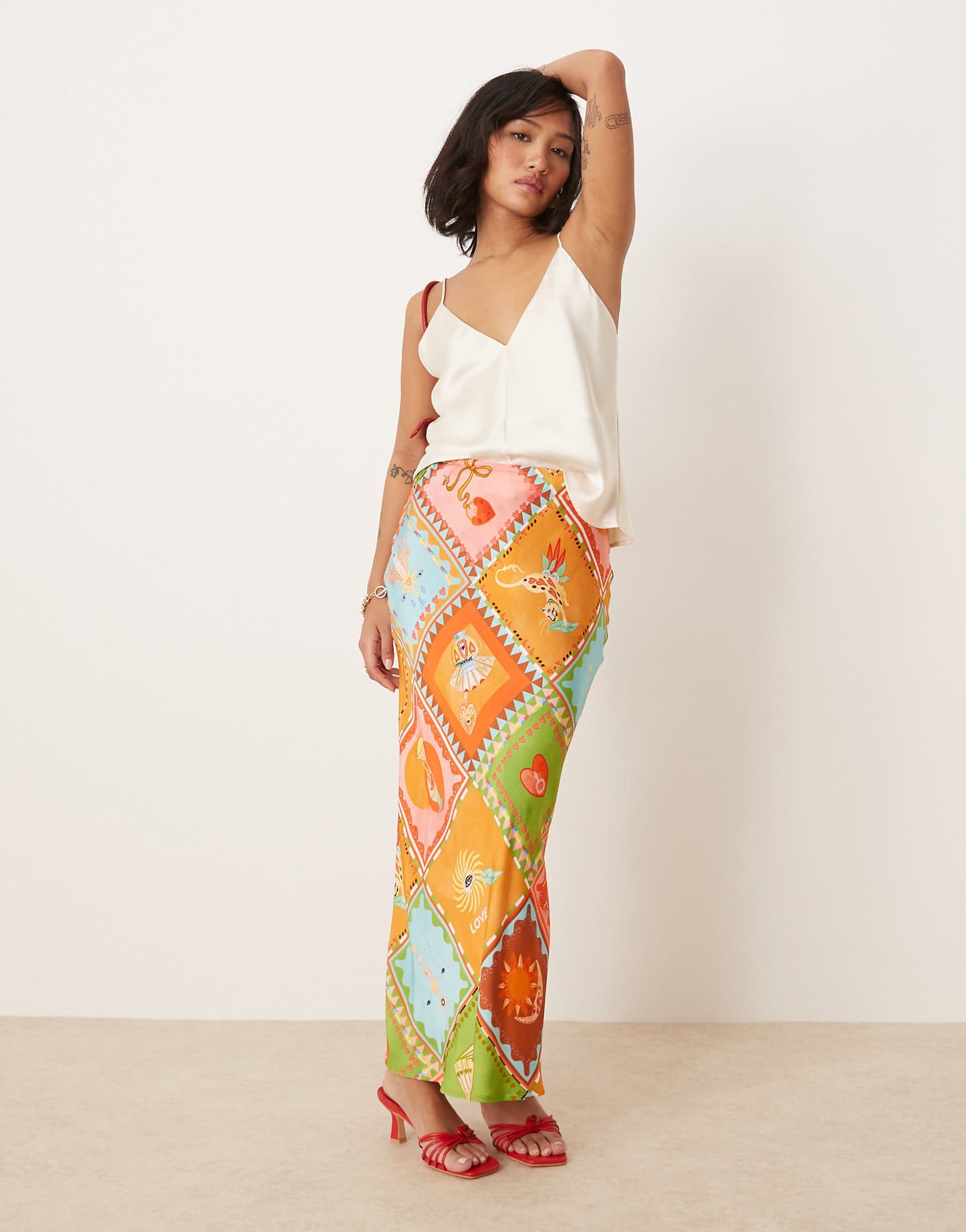 Petite Print Maxi Skirt