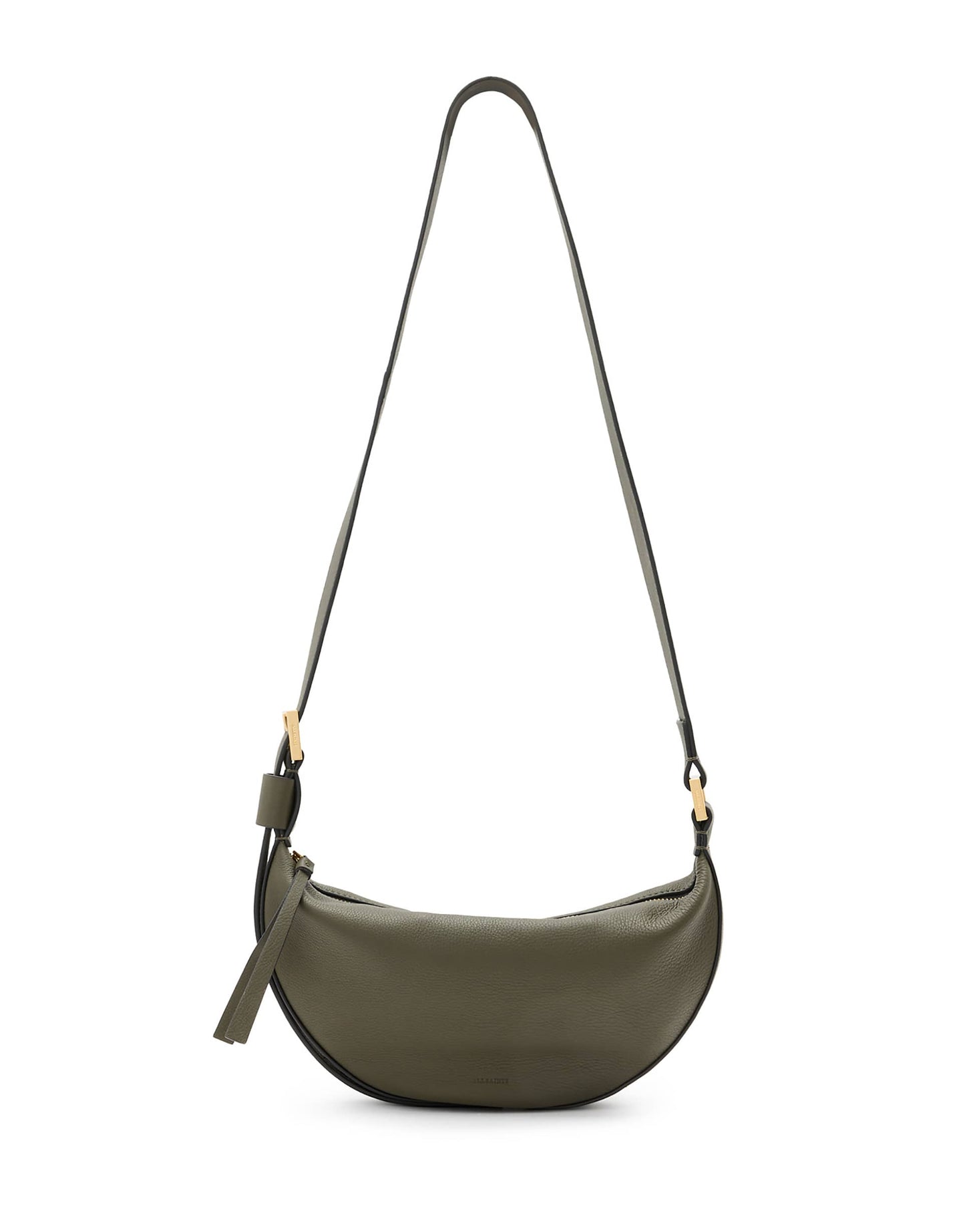 Leather Half Moon Crossbody Bag