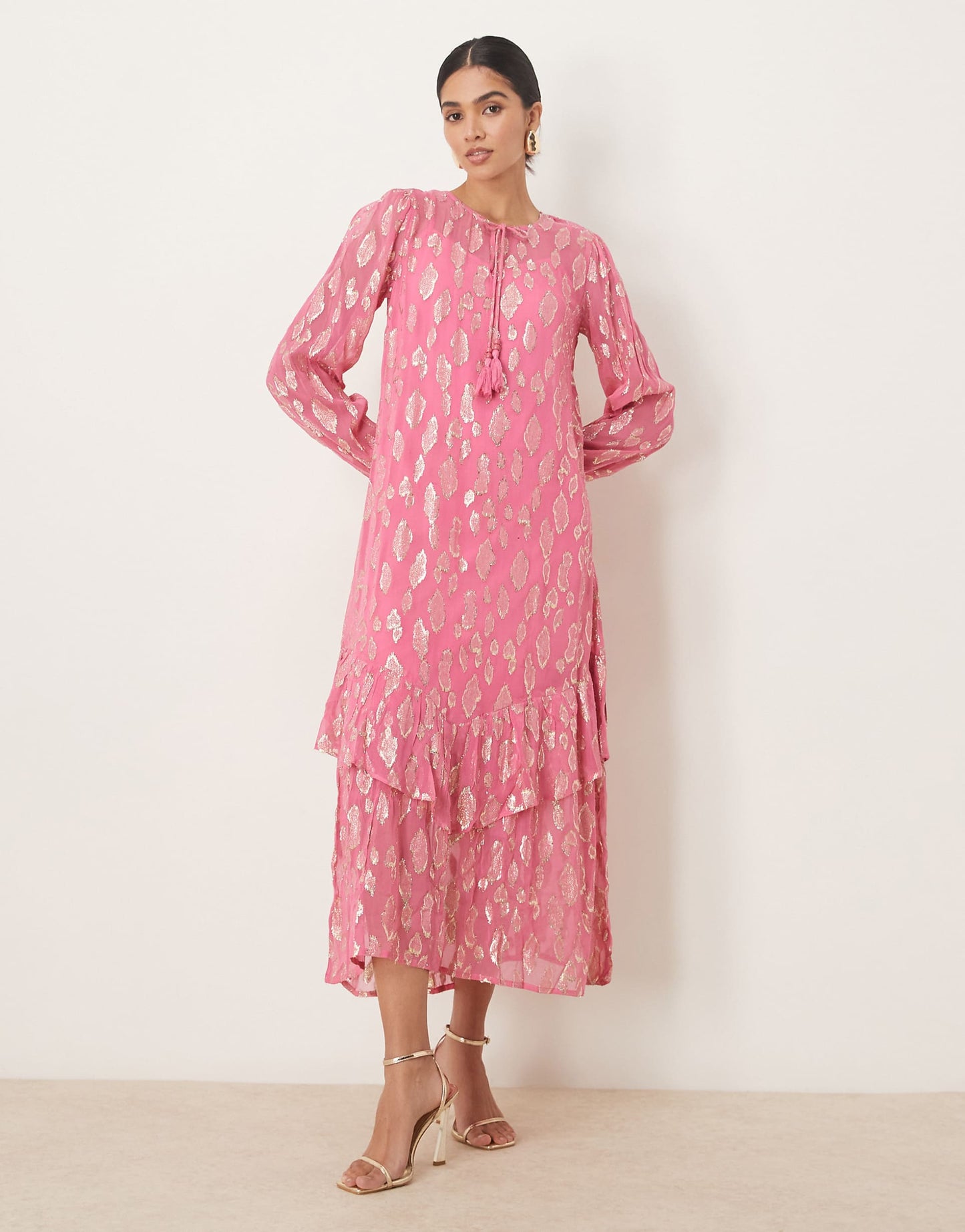 Metallic Midaxi Dress
