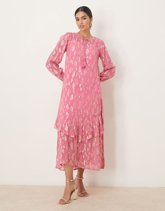 Metallic Midaxi Dress