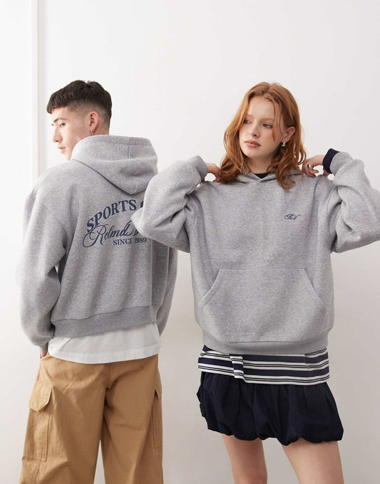 Unisex Hoodie With Back Logo