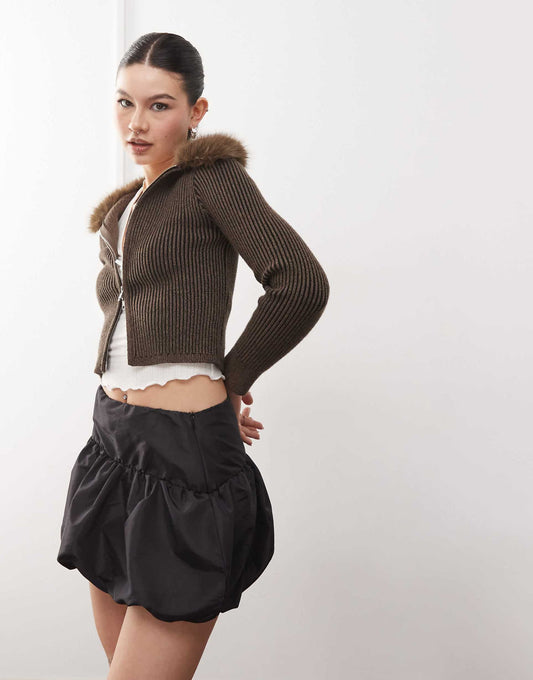 Puffball Mini Skirt