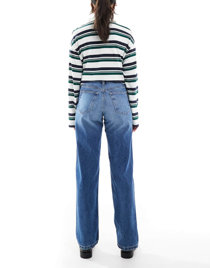 Aimo Mid Rise Straight Jeans