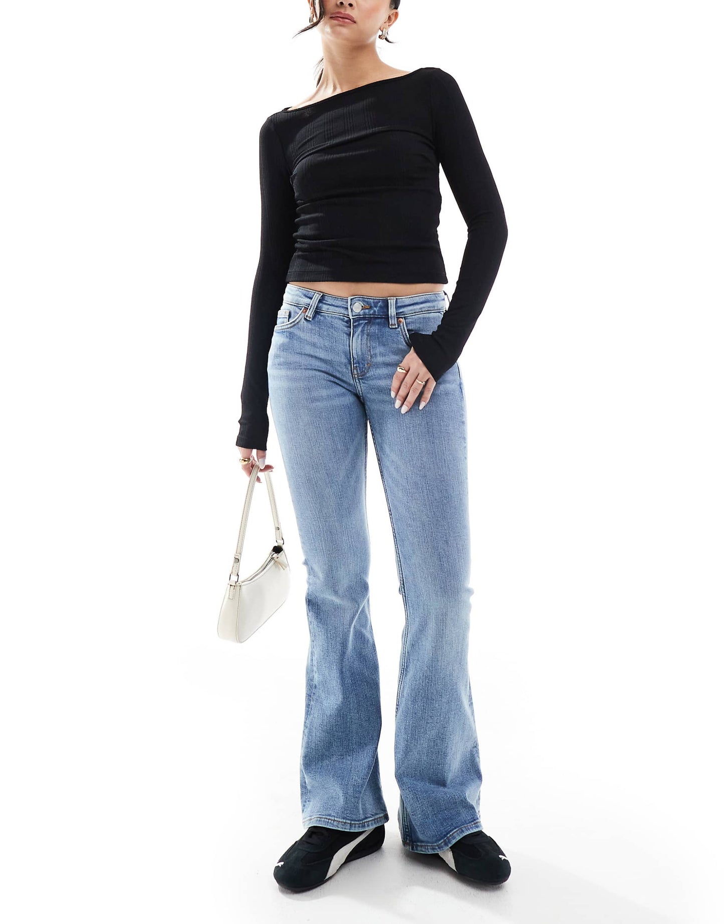 Katsumi Low Waist Bootcut Flared Jeans