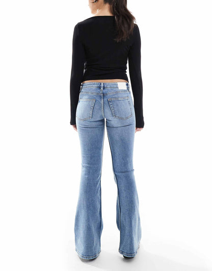 Katsumi Low Waist Bootcut Flared Jeans