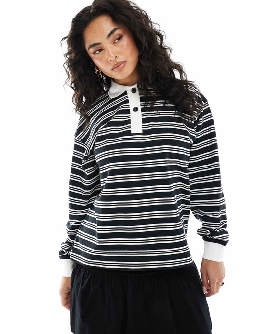 Stripe Rugby Long Sleeve Stop