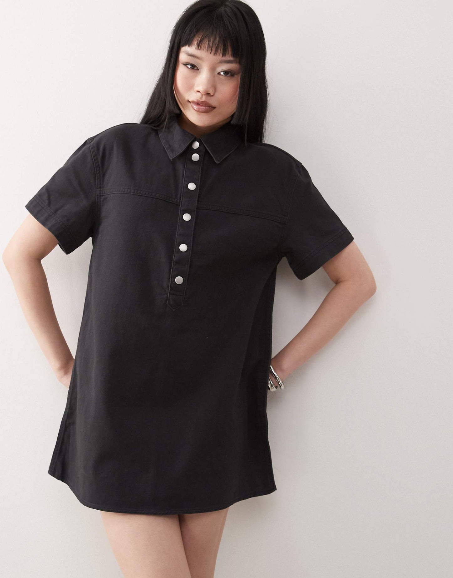 Oversized Twill Shirt Dress