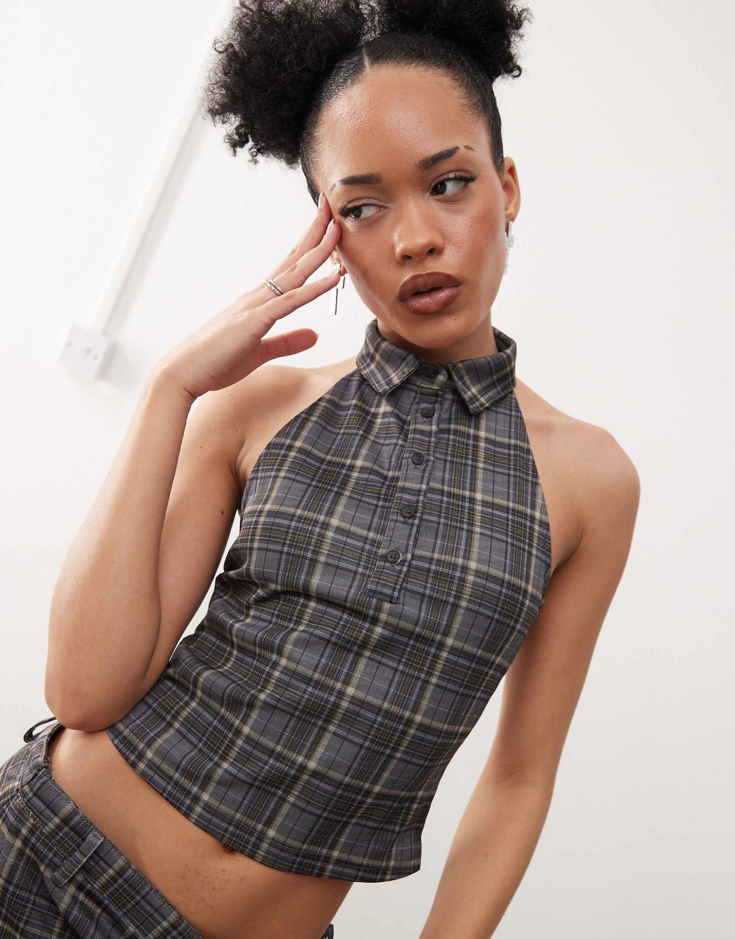 Harlo Collared Check Top Co-Ord