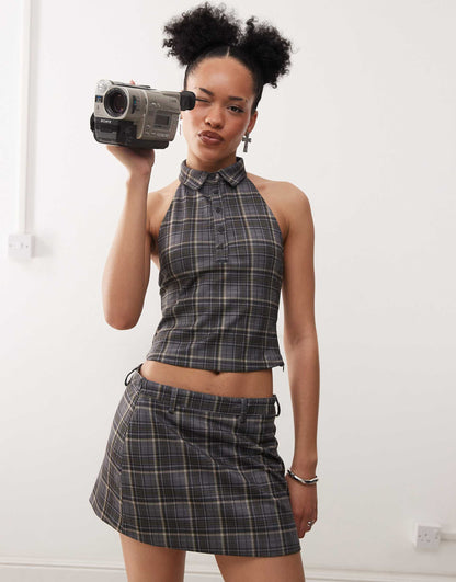 Harlo Collared Check Top Co-Ord