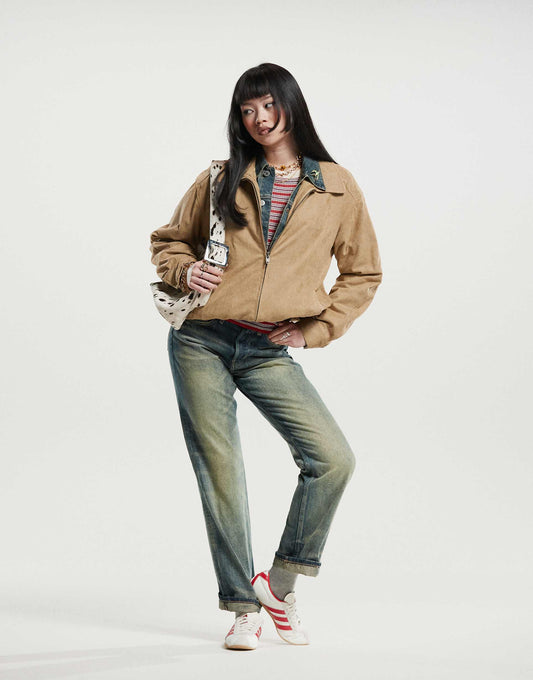 Catalin Boxy Oversized Faux Leather Jacket