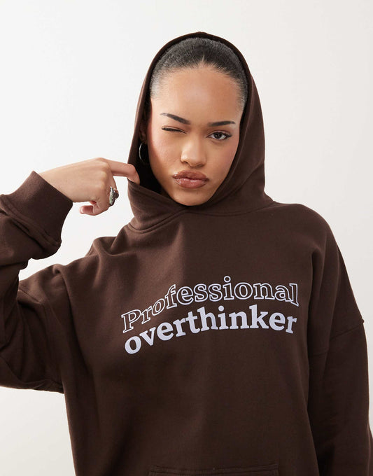 Oversized Slogan Hoodie