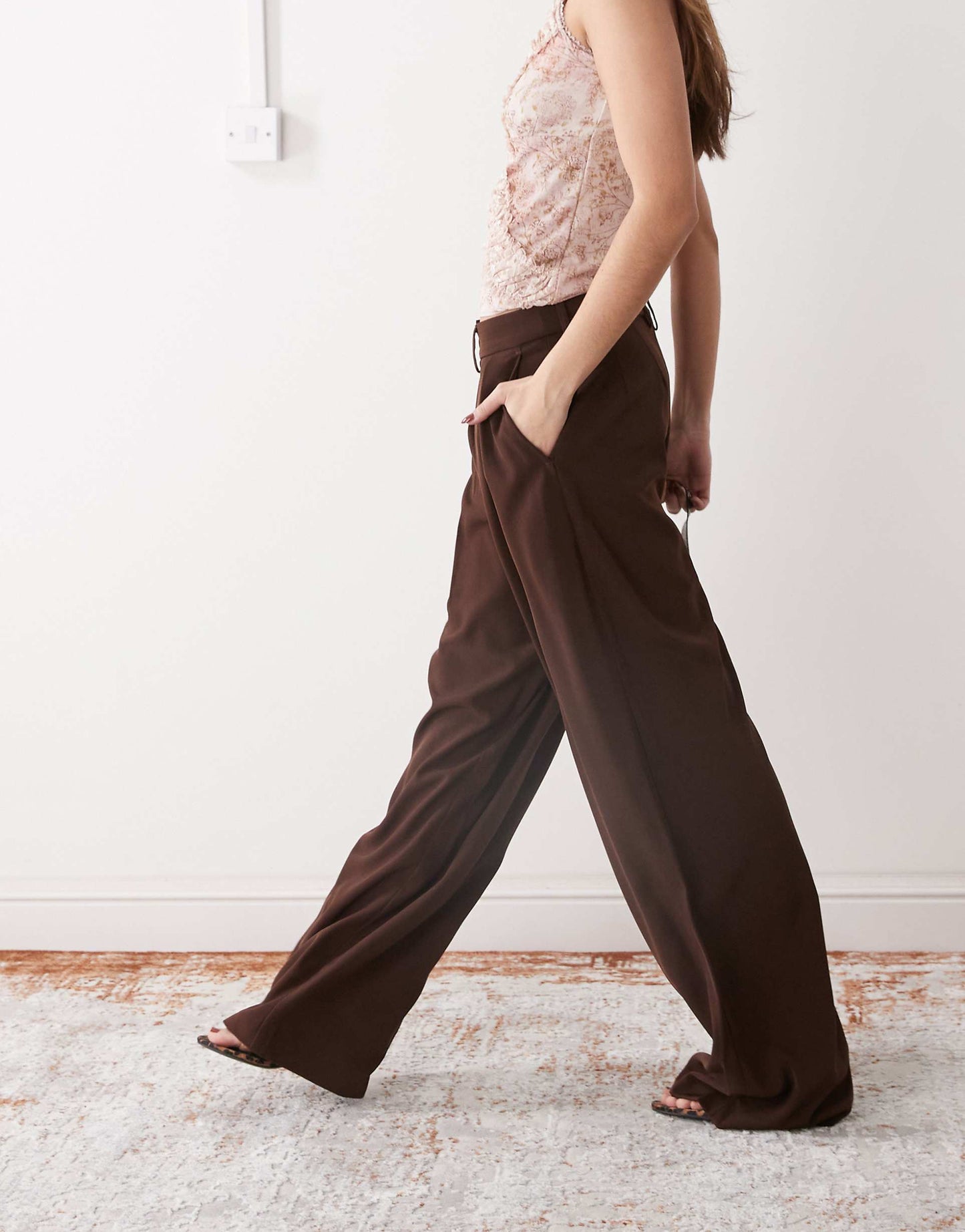 Nala Slouchy Wide Leg Low Rise Trousers