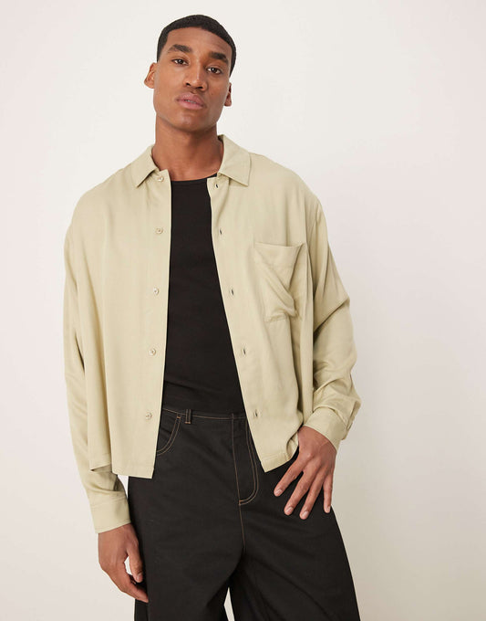 Viscose Oversized Boxy Shirt