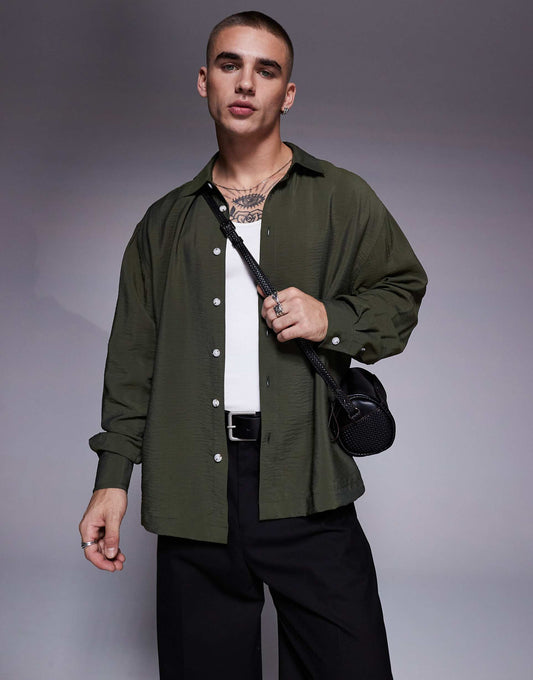 Oversized Boxy Textured Shirt