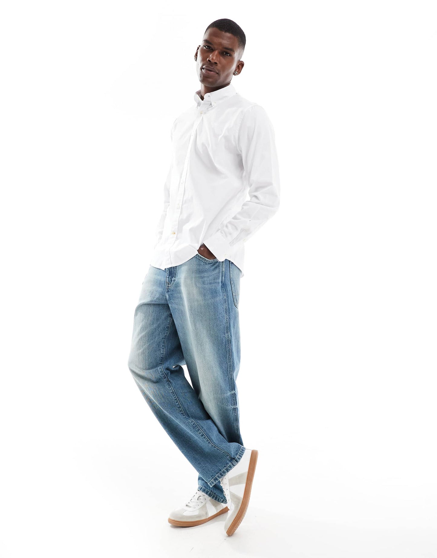 Crest Poplin Tailored Long-Sleeved Shirt