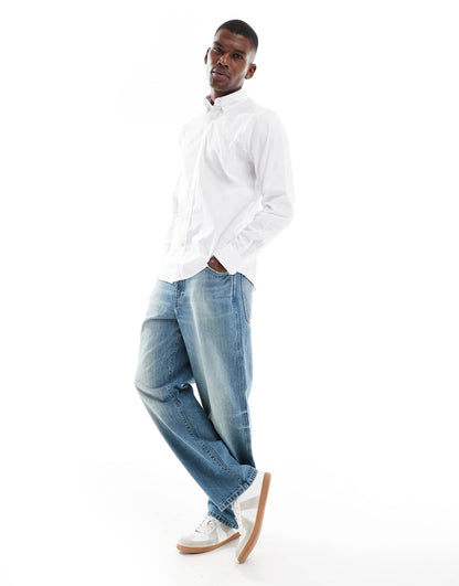 Crest Poplin Tailored Long-Sleeved Shirt