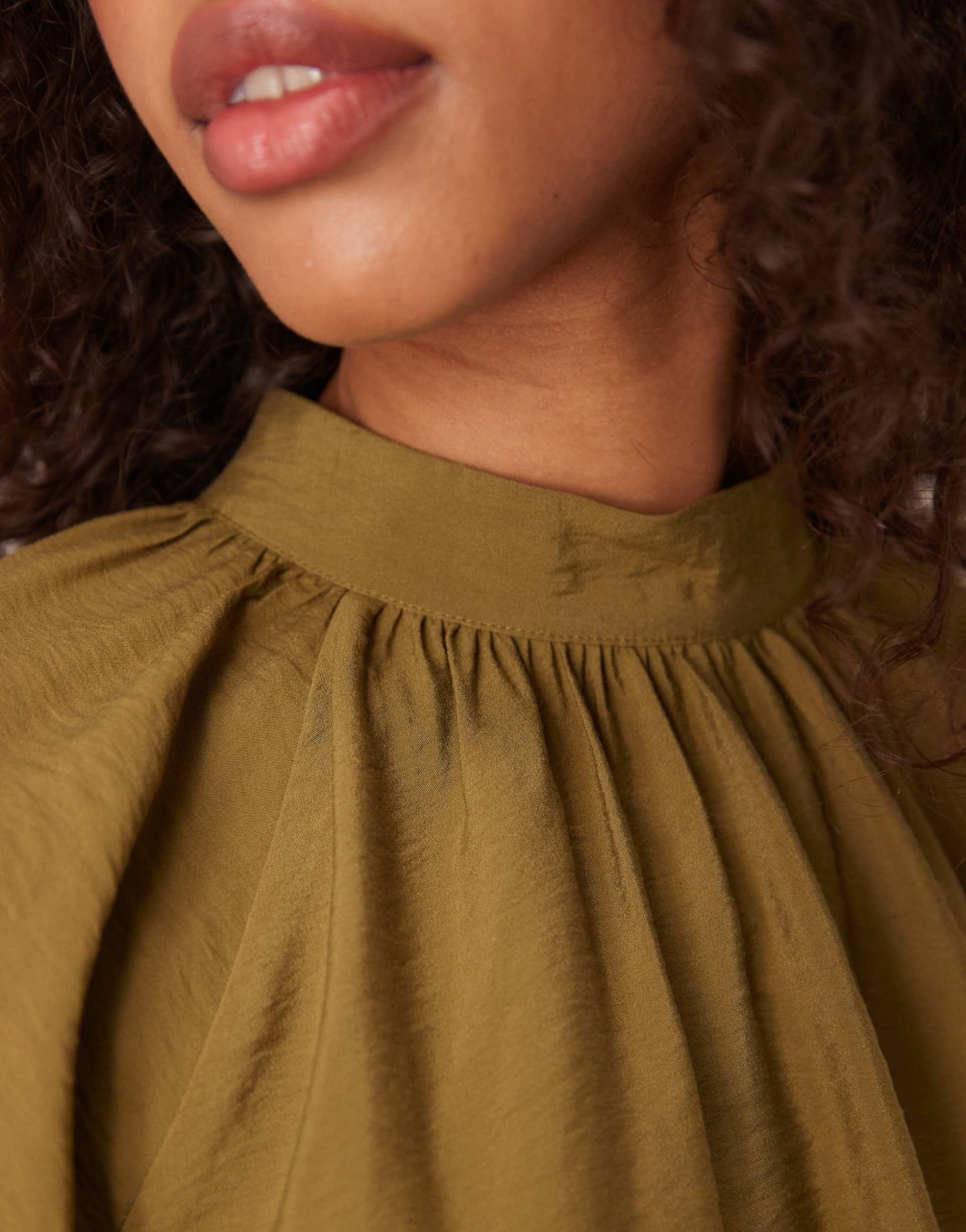 Blouson Mini Long Sleeve Dress