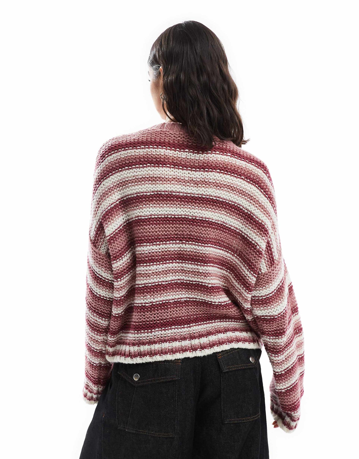 Knitted Crew Neck Cardigan