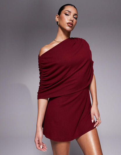 Cape Overlay Mini Dress