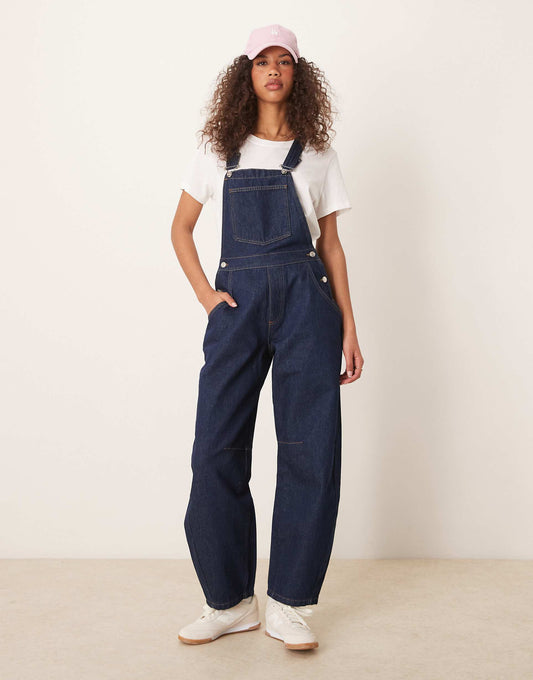 Barrel Leg Denim Dungaree