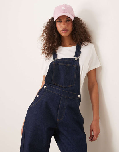 Barrel Leg Denim Dungaree