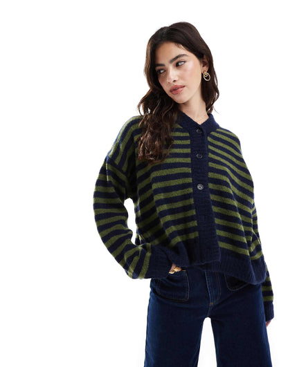 Knitted V Neck Cardigan
