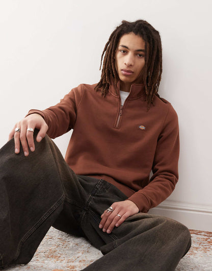 Oakport Small Logo Quarter Zip Jumper