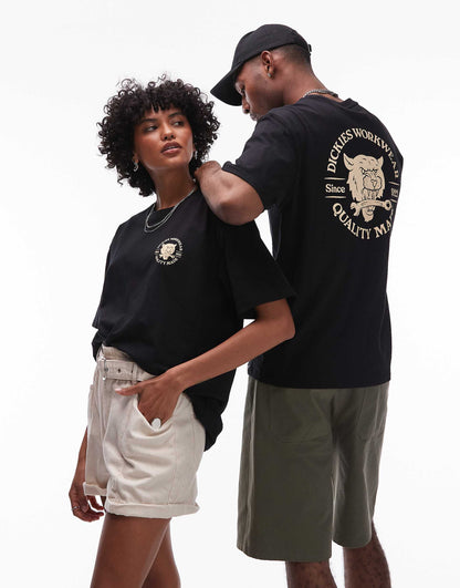 Wrench Tiger Graphic Back Print T-Shirt