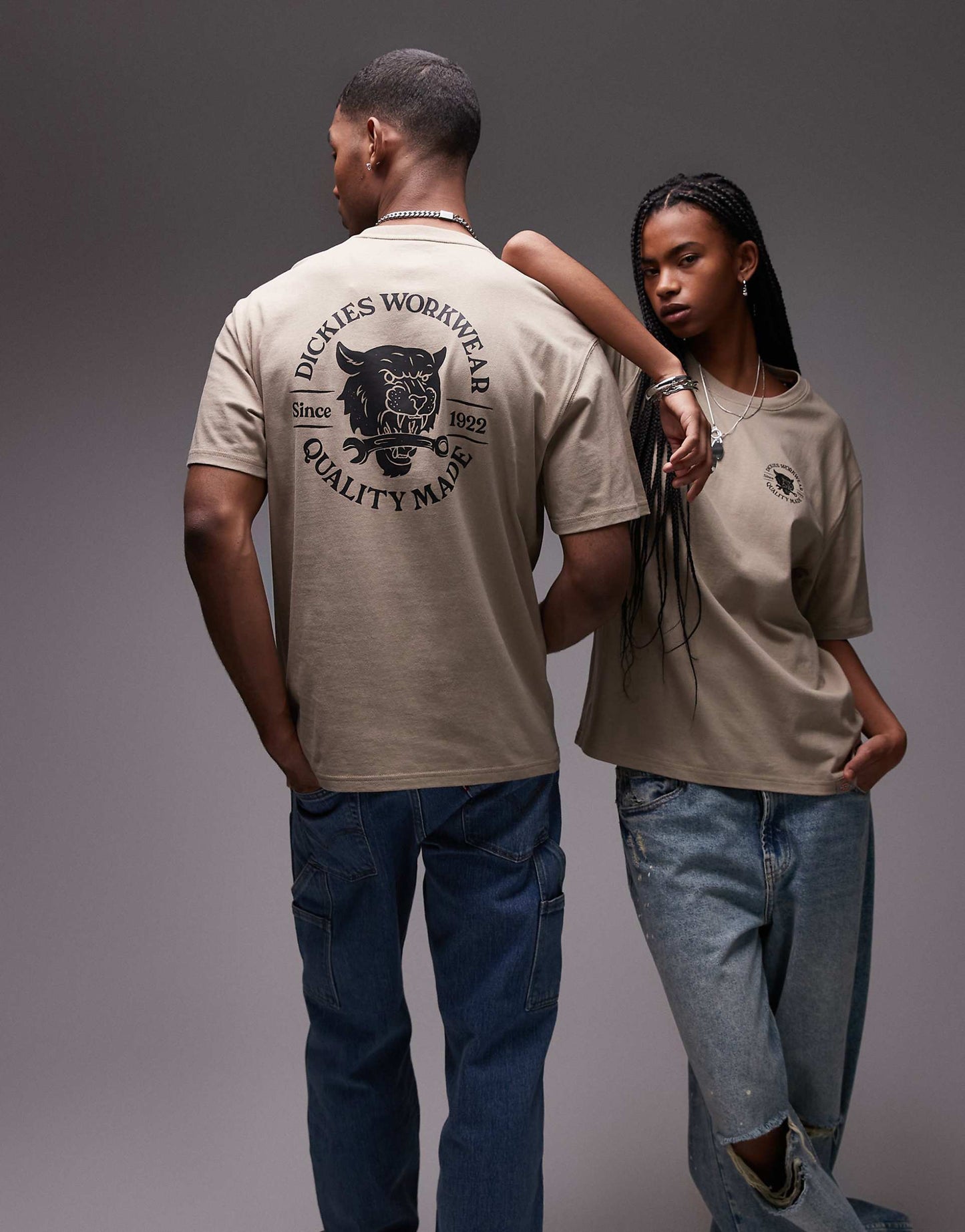 Wrench Tiger Graphic Back Print T-Shirt