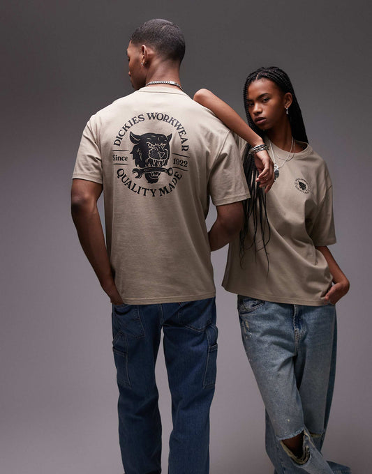 Wrench Tiger Graphic Back Print T-Shirt