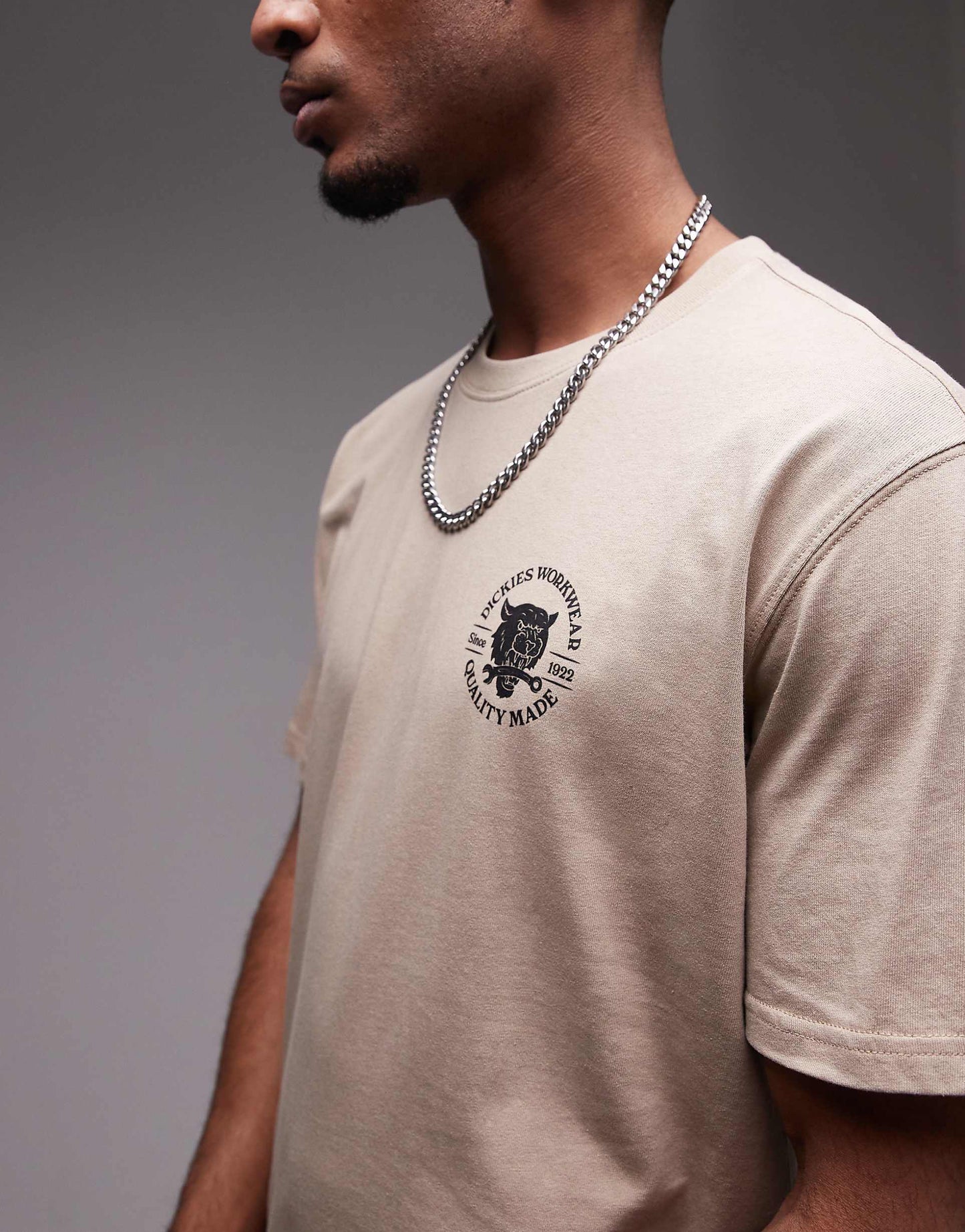 Wrench Tiger Graphic Back Print T-Shirt