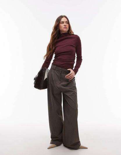 Funnel Neck Long Sleeve Top