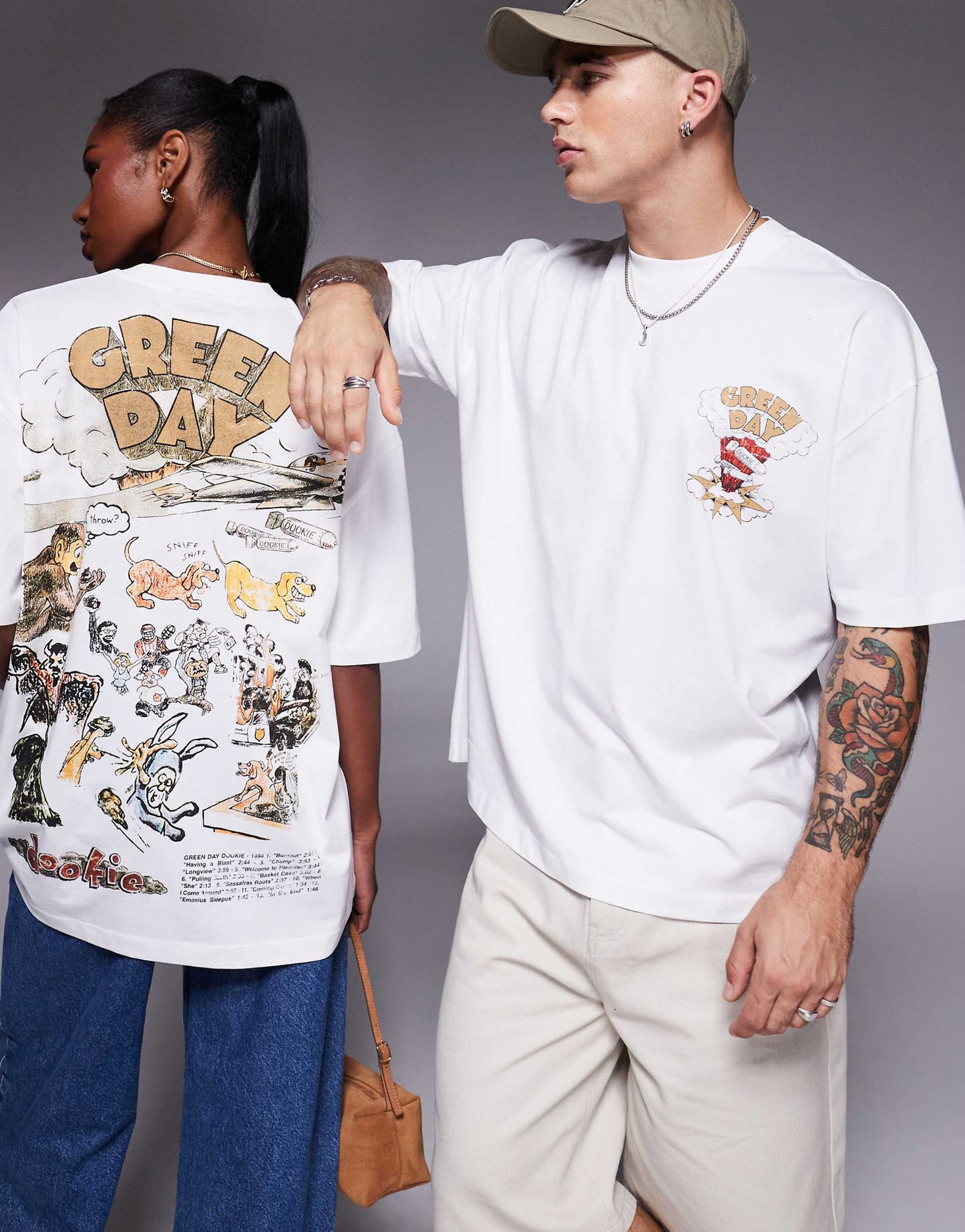Unisex Oversized License T-Shirt With Green Day Prints