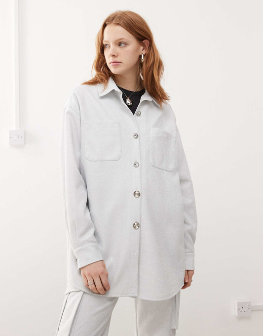 Button Up Oversized Shirt Co-Ord