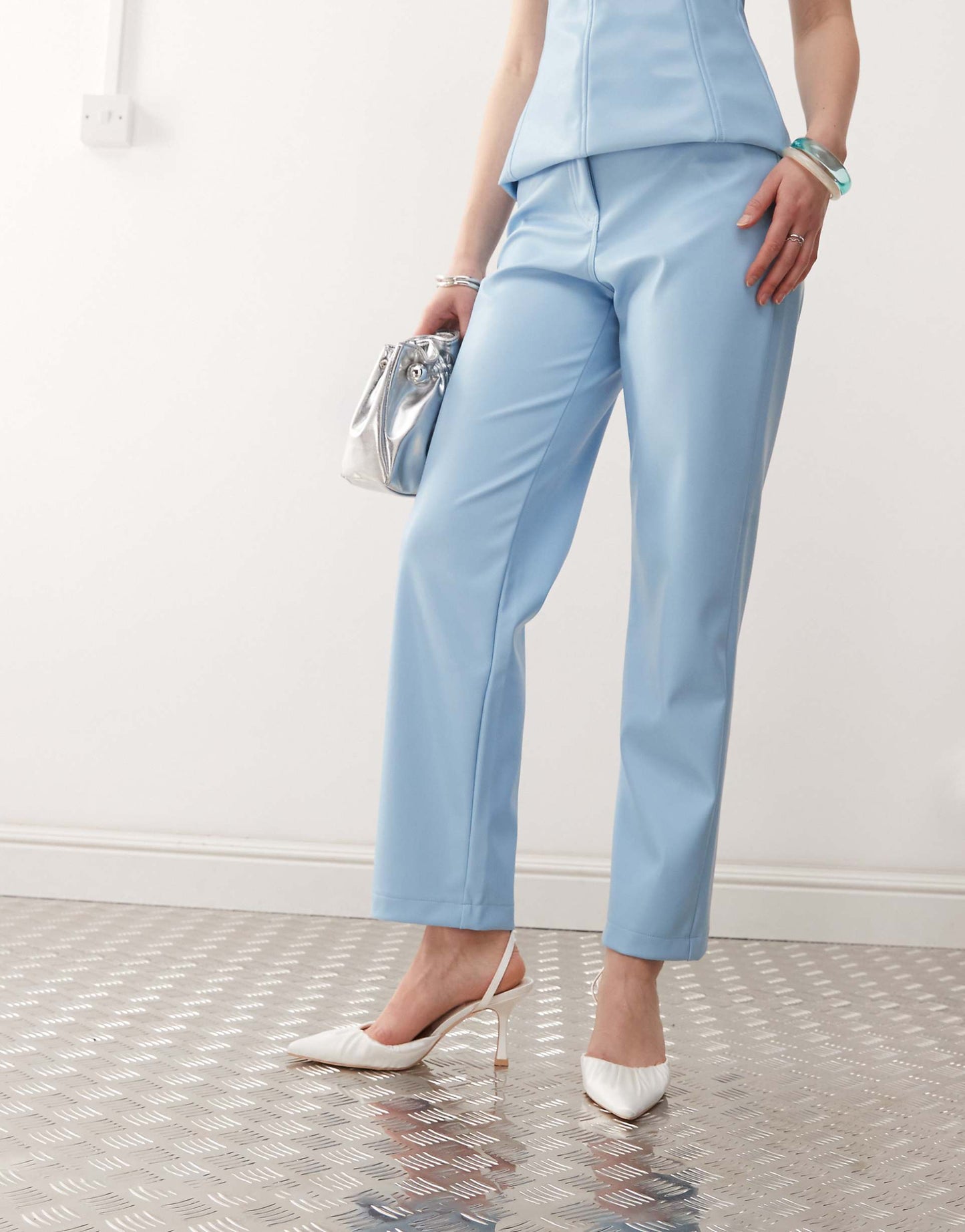Lupe Faux Leather Straight Leg Trousers Co-Ord