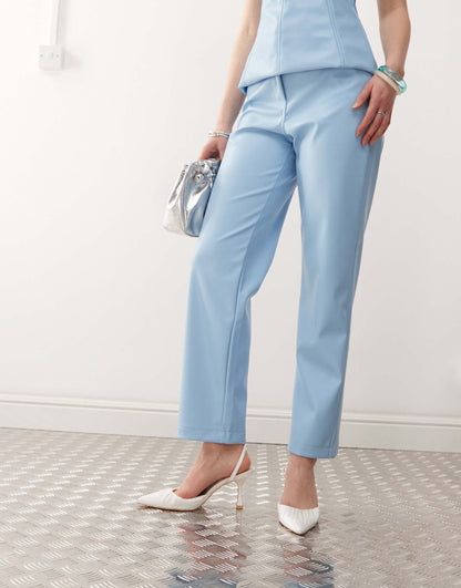 Lupe Faux Leather Straight Leg Trousers Co-Ord