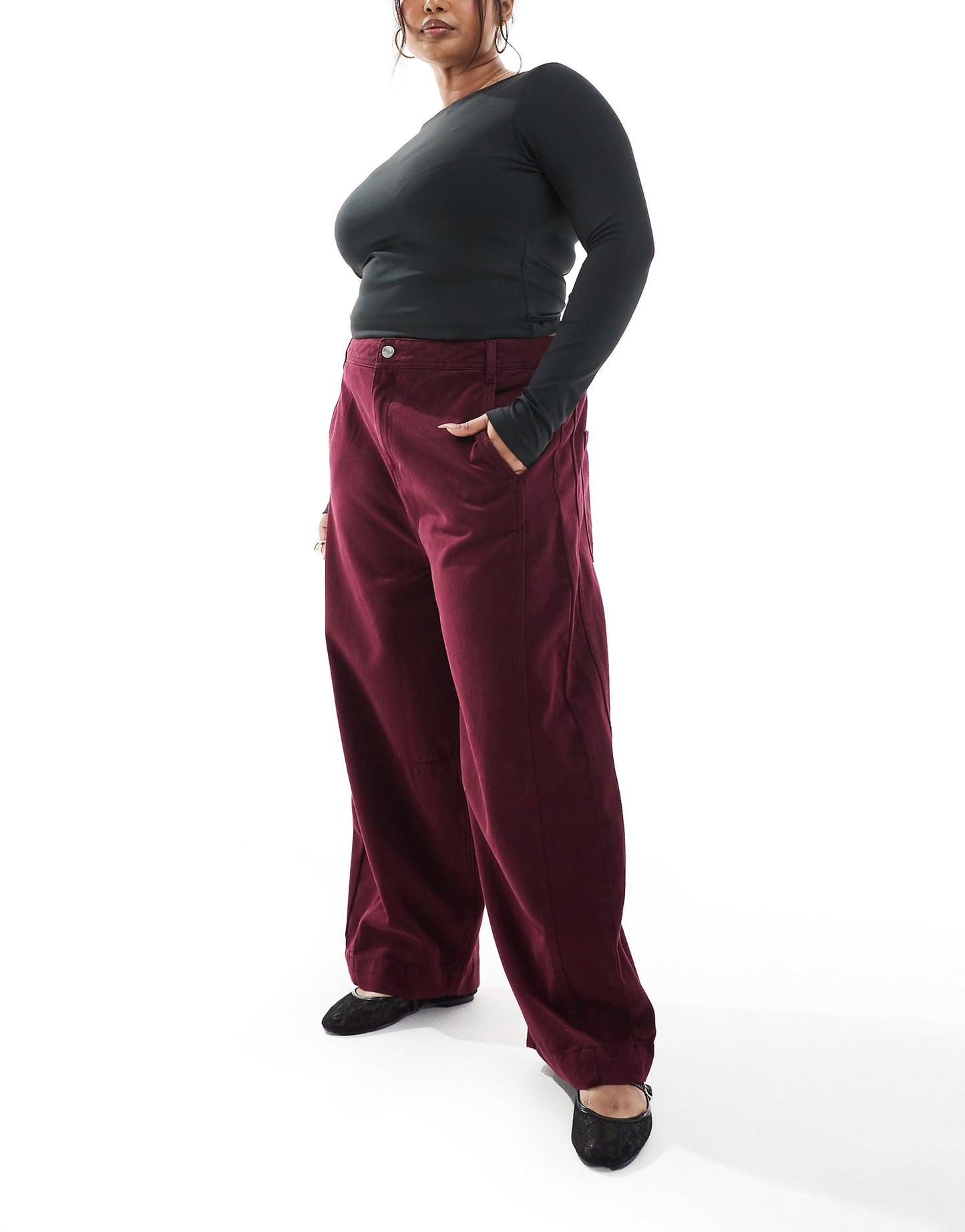 Curve Seamed Barrel Trousers