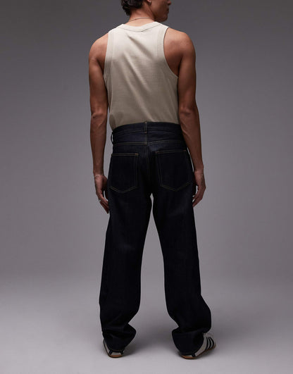 Ocean Selvedge Loose Straight Leg Jeans