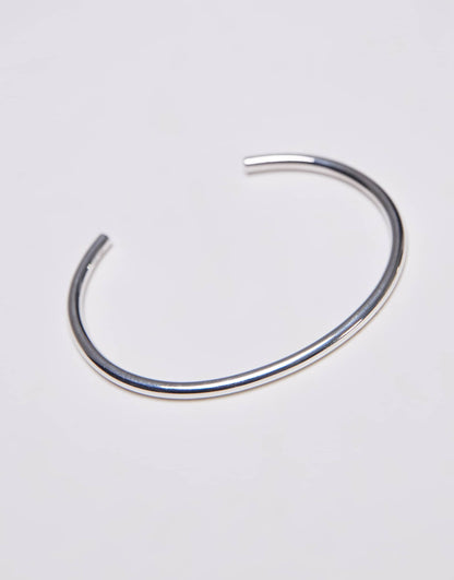 Sterling Silver Minimal Cylinder Bracelet