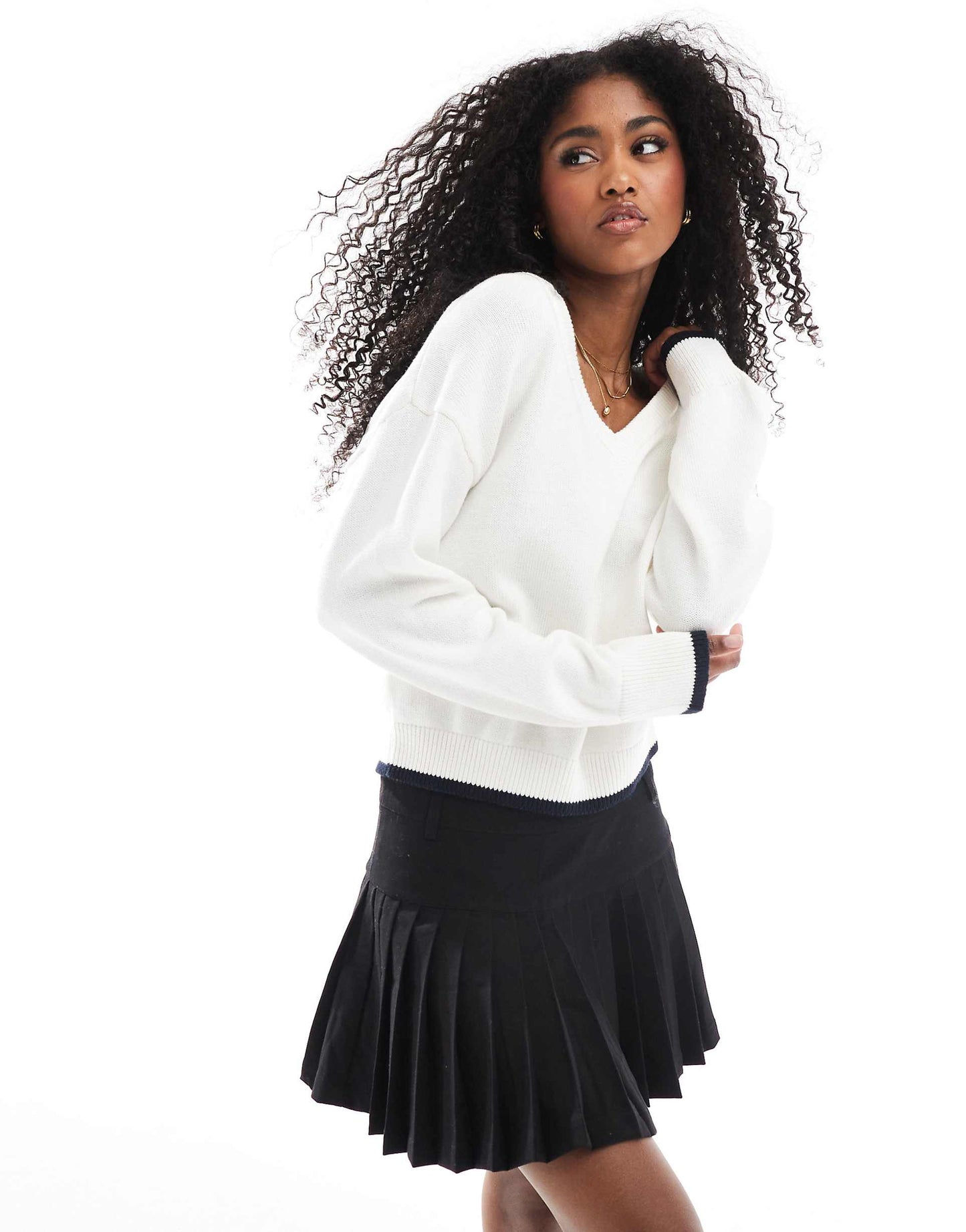 Luis Suiting Pleated Skirt