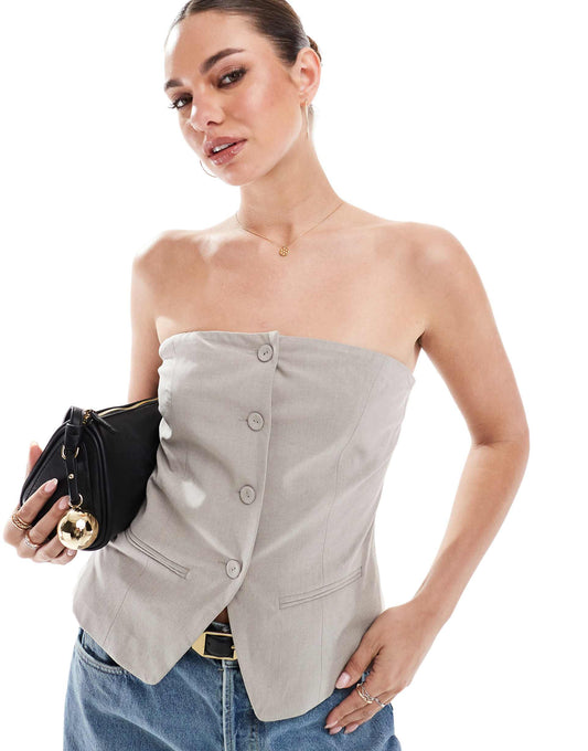Luis Strapless Suting Vest