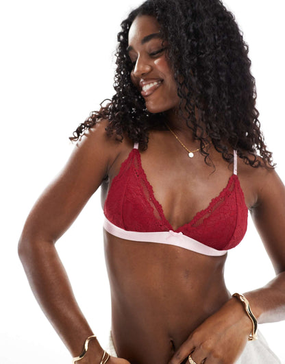 Everyday Lace Triangle Padded Bralette