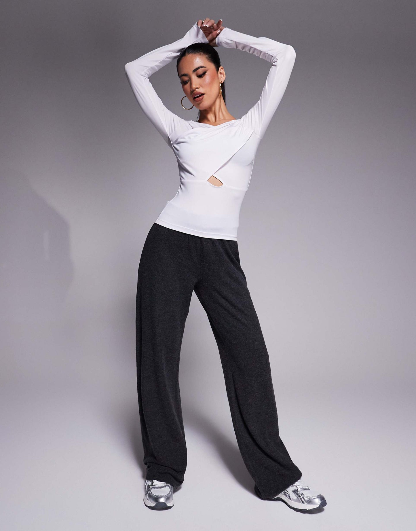 Cross Over Long Sleeve Yoga Top